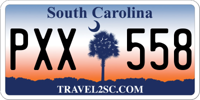 SC license plate PXX558