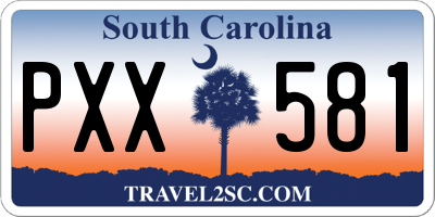 SC license plate PXX581
