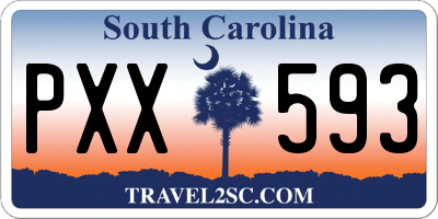 SC license plate PXX593