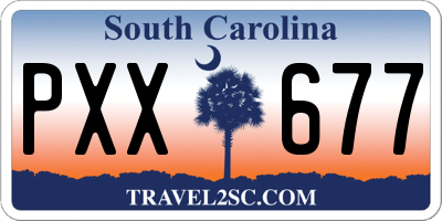 SC license plate PXX677