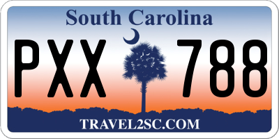 SC license plate PXX788