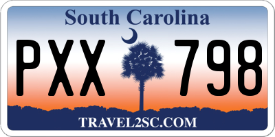 SC license plate PXX798