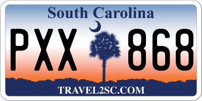 SC license plate PXX868