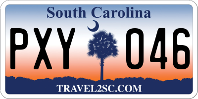 SC license plate PXY046