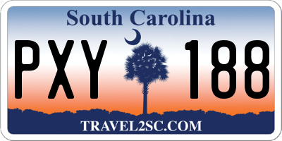 SC license plate PXY188