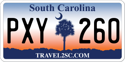 SC license plate PXY260