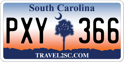 SC license plate PXY366