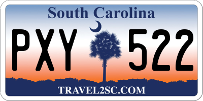 SC license plate PXY522