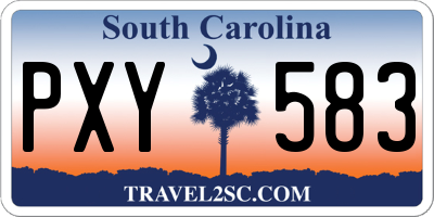 SC license plate PXY583