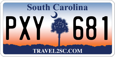 SC license plate PXY681