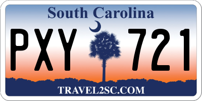 SC license plate PXY721