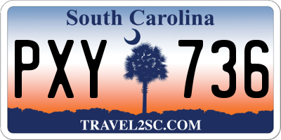 SC license plate PXY736