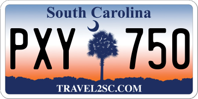 SC license plate PXY750