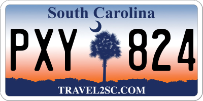 SC license plate PXY824