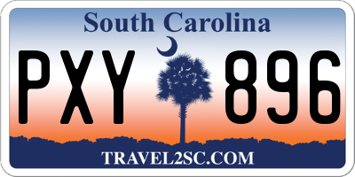 SC license plate PXY896