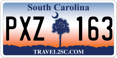 SC license plate PXZ163