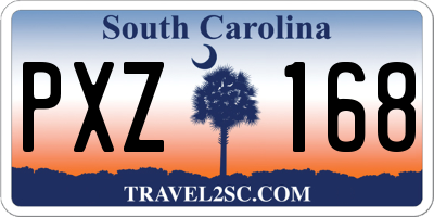SC license plate PXZ168