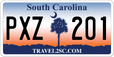 SC license plate PXZ201