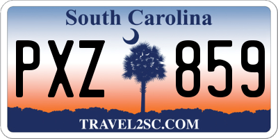 SC license plate PXZ859