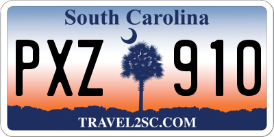 SC license plate PXZ910
