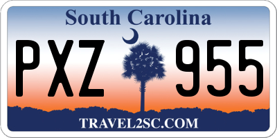 SC license plate PXZ955