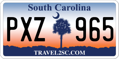 SC license plate PXZ965
