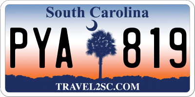 SC license plate PYA819