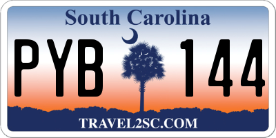 SC license plate PYB144