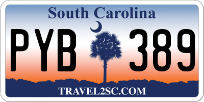 SC license plate PYB389