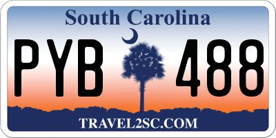SC license plate PYB488