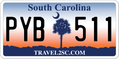 SC license plate PYB511