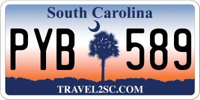 SC license plate PYB589