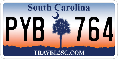 SC license plate PYB764