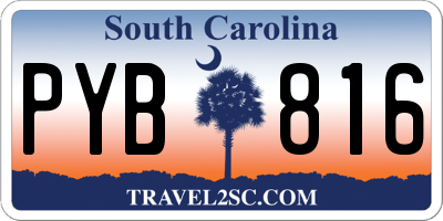 SC license plate PYB816