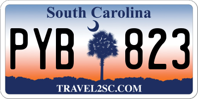 SC license plate PYB823