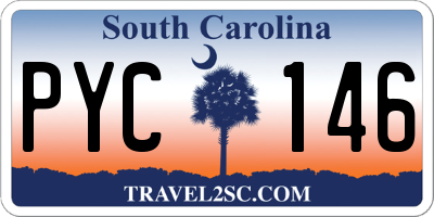 SC license plate PYC146