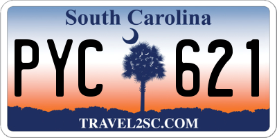 SC license plate PYC621