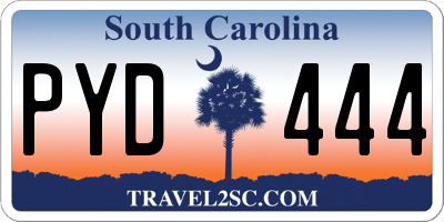 SC license plate PYD444