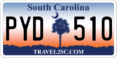 SC license plate PYD510