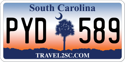 SC license plate PYD589