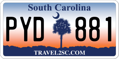 SC license plate PYD881