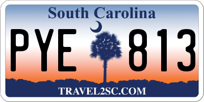 SC license plate PYE813