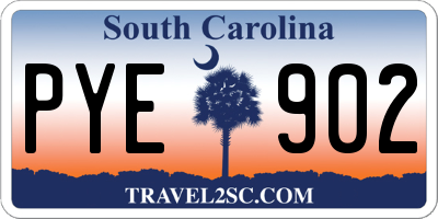 SC license plate PYE902