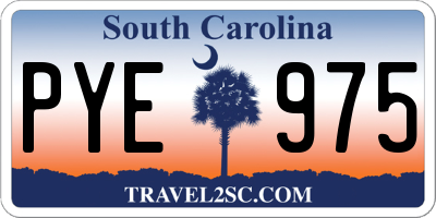 SC license plate PYE975