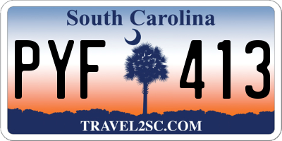 SC license plate PYF413