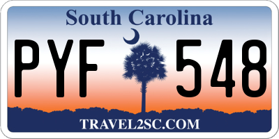 SC license plate PYF548