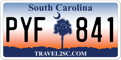 SC license plate PYF841