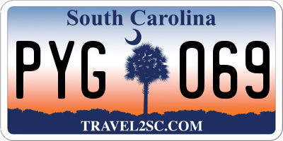 SC license plate PYG069