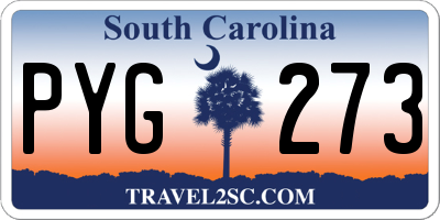 SC license plate PYG273