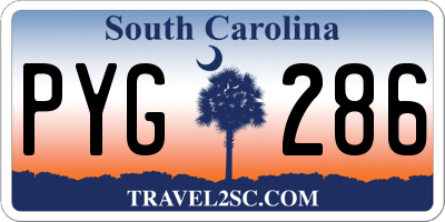 SC license plate PYG286